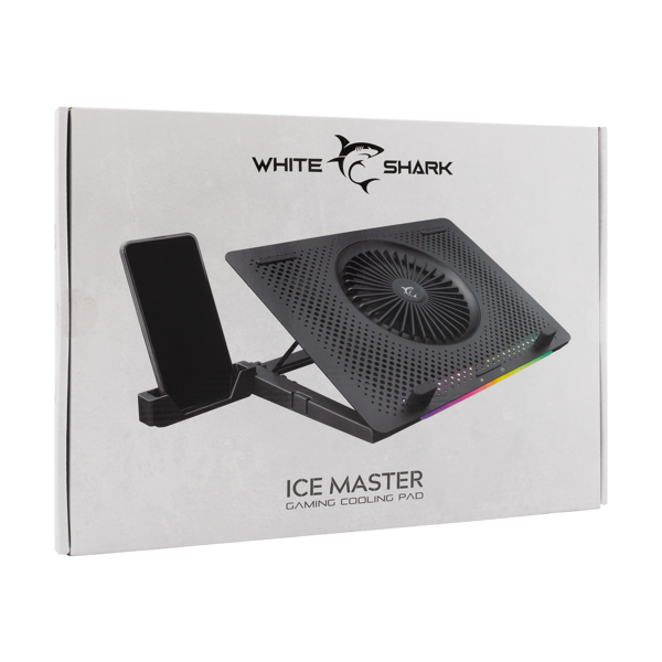 Hladnjak za prijenosno računalo White Shark GCP-33 Ice Master, do 15.6", RGB, crni - Slika 8