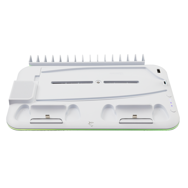 Hladnjak White Shark PS5-DZ504 Kimura, multifunkcijski, bijela/siva, kompatibilan sa PS5, 2 mjesta za punjenje, uključuje punjač, 15 slotova za igre - Slika 2