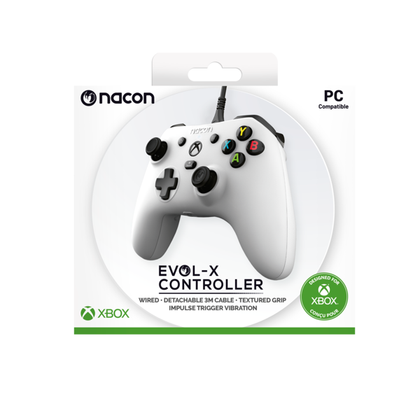 Kontroler Nacon Evol-X, žičani, PC, Xbox, bijeli - Slika 3