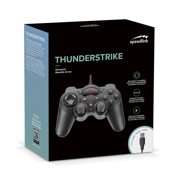 Kontroler PC Speedlink Thunderstrike, žičani, PC, crni - Slika 2