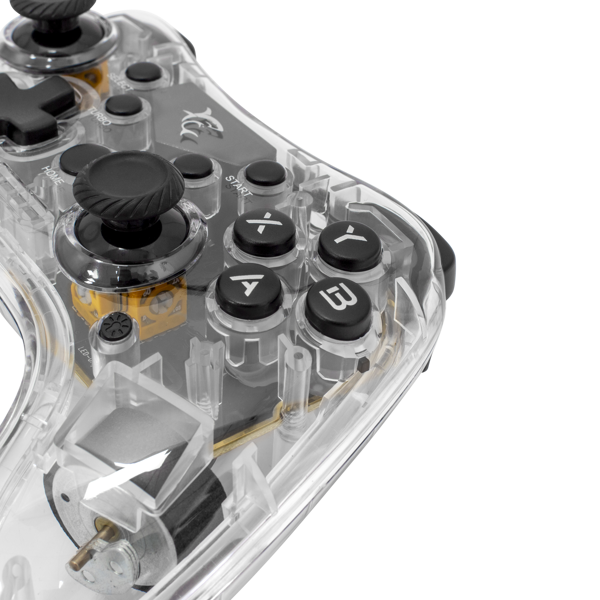 Kontroler White Shark GPW-8039 Legion Wireless, bežični, PC, PS3, PS4, Nintendo Switch, RGB, prozirni - Slika 4