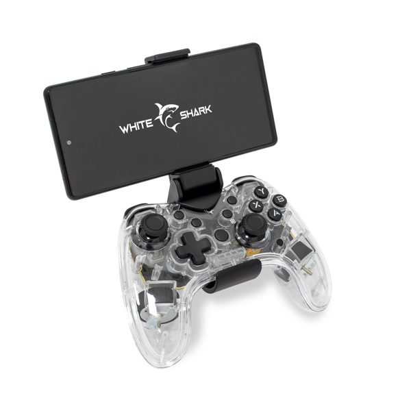 Kontroler White Shark GPW-8039 Legion Wireless, bežični, PC, PS3, PS4, Nintendo Switch, RGB, prozirni - Slika 5