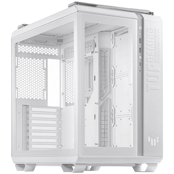 Kućište Asus TUF Gaming GT502 Plus, Mid tower, kaljeno staklo, bez napajanja, ATX, bijelo - Slika 1