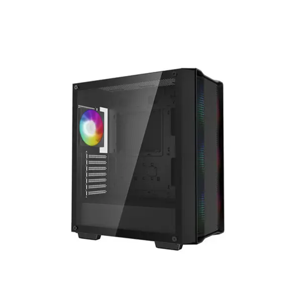 Kućište DeepCool CC560 ARGB V2, Mid tower, kaljeno staklo, bez napajanja, ATX, crno - Slika 1