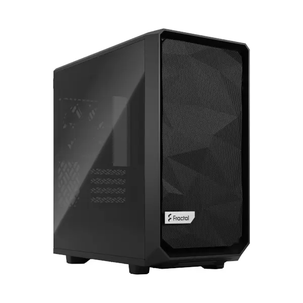 Kućište Fractal Meshify 2 Mini Black TG Dark, Micro Tower, kaljeno staklo, bez napajanja, Micro ATX, crno - Slika 1