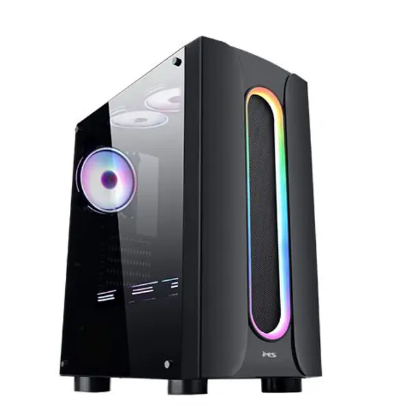 Kućište MS Armor V310, Midi tower, kaljeno staklo, bez napajanja, ATX, crno - Slika 1