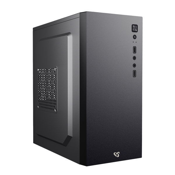 Kućište SBOX PCC-12, Mid tower, bez napajanja, Micro ATX, crno - Slika 1