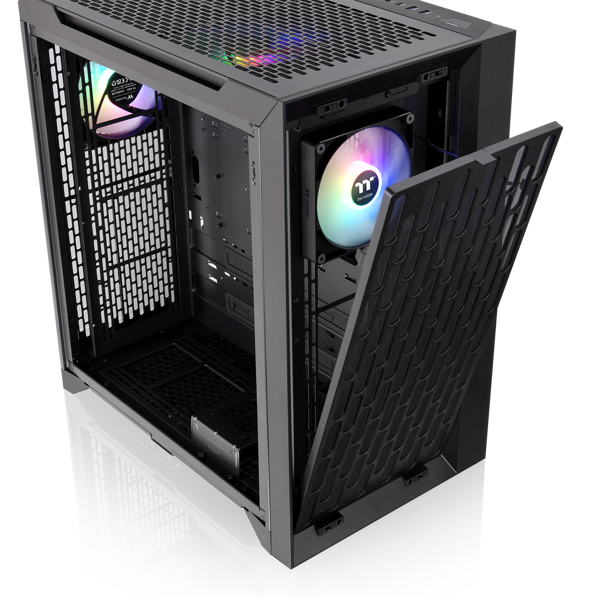 Kućište Thermaltake C700 TG ARGB, Mid tower, kaljeno staklo, bez napajanja, E-ATX, crno - Slika 5