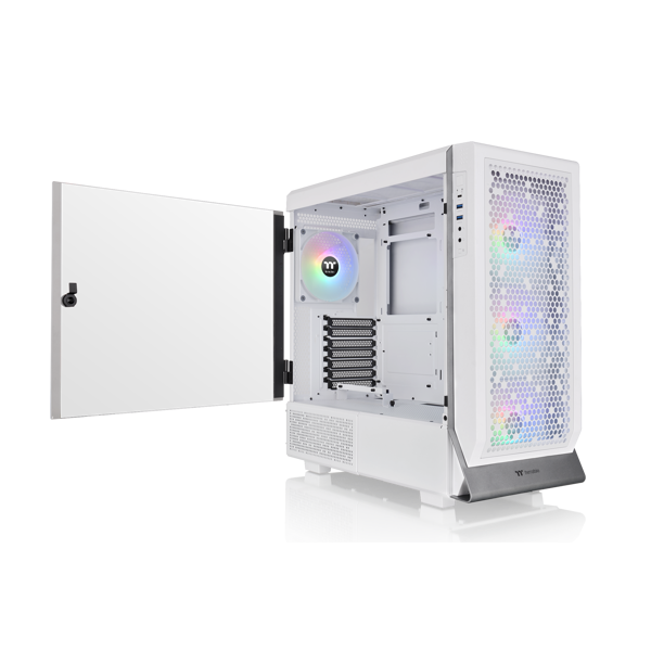 Kućište Thermaltake Ceres 500 TG ARGB Snow, Mid tower, kaljeno staklo, bez napajanja, E-ATX, bijelo - Slika 2