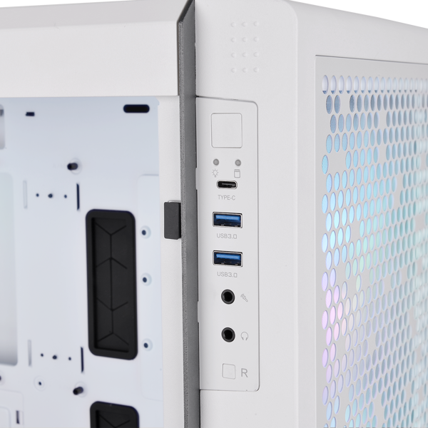 Kućište Thermaltake Ceres 500 TG ARGB Snow, Mid tower, kaljeno staklo, bez napajanja, E-ATX, bijelo - Slika 5