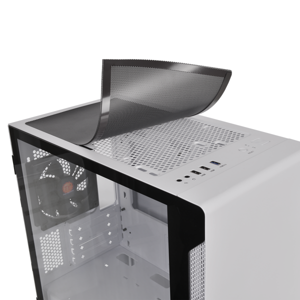 Kućište Thermaltake S100 TG Snow, Micro tower, kaljeno staklo, bez napajanja, Micro ATX, bijelo - Slika 8