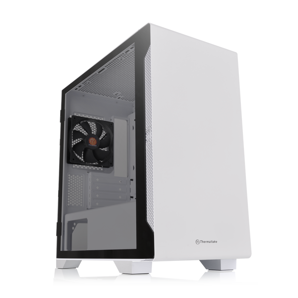 Kućište Thermaltake S100 TG Snow, Micro tower, kaljeno staklo, bez napajanja, Micro ATX, bijelo - Slika 1