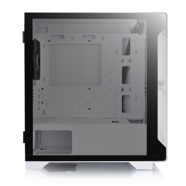 Kućište Thermaltake S100 TG Snow, Micro tower, kaljeno staklo, bez napajanja, Micro ATX, bijelo - Slika 3