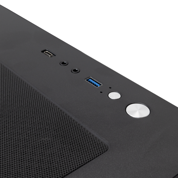 Kućište White Shark GCC-2304 Torpedo, Midi tower, kaljeno staklo, bez napajanja, Micro ATX, crno - Slika 3