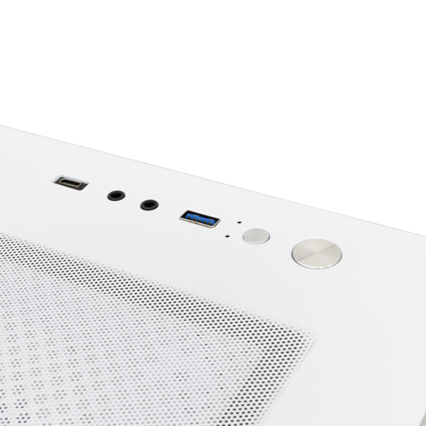 Kućište White Shark GCC-2304 Torpedo Vector, Midi tower, kaljeno staklo, bez napajanja, Micro ATX, bijelo - Slika 5