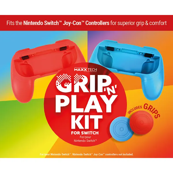 Kućište za kontroler Maxx Tech Grip 'n' Play Kit, za Nintendo Switch - Slika 1