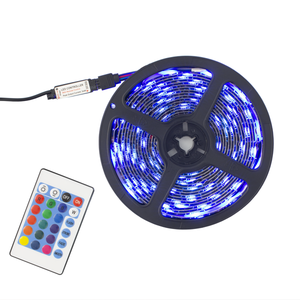 LED traka White Shark LED-05 Helios, 5.0m, s daljinskim, RGB - Slika 1