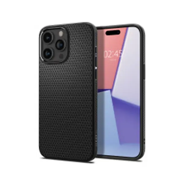 Maskica za mobitel Spigen Liquid Air, za Apple iPhone 15 Pro, mat crna - Slika 1