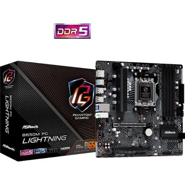Matična ploča ASRock B650M PG Lightning, AMD AM5, Micro ATX - Slika 1