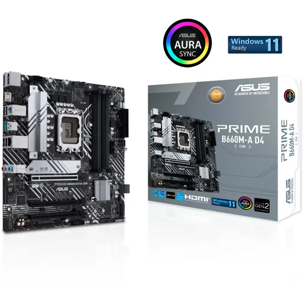 Matična ploča Asus Prime B660M-A D4-CSM DDR4, Intel LGA1700, Micro ATX - Slika 1