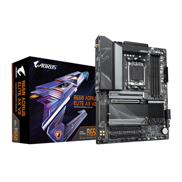 Matična ploča Gigabyte B650 Aorus Elite AX V2, AMD AM5, WiFi, Bluetooth, ATX - Slika 1