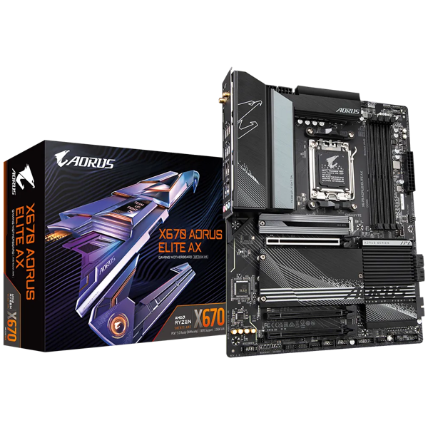 Matična ploča Gigabyte X670 Aorus Elite AX, AMD AM5, WiFi, Bluetooth, ATX - Slika 1