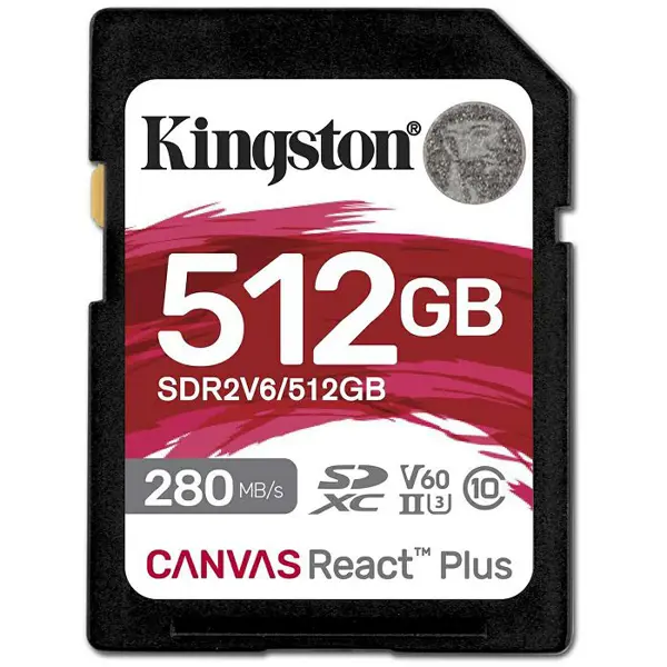 Memorijska kartica Kingston Canvas React Plus V60, SDXC, HC Class 10, 512GB - Slika 1