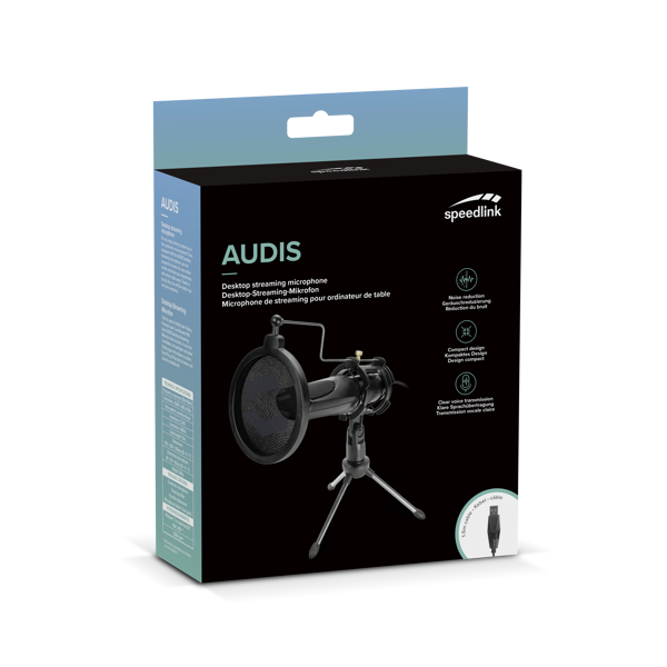 Mikrofon Speedlink Audis, crni - Slika 2