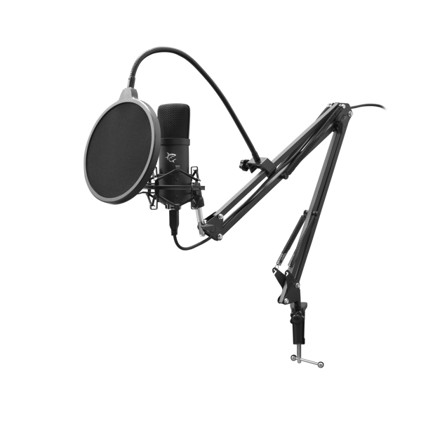 Mikrofon White Shark Zonis DSM-01, crni + stalak - Slika 1