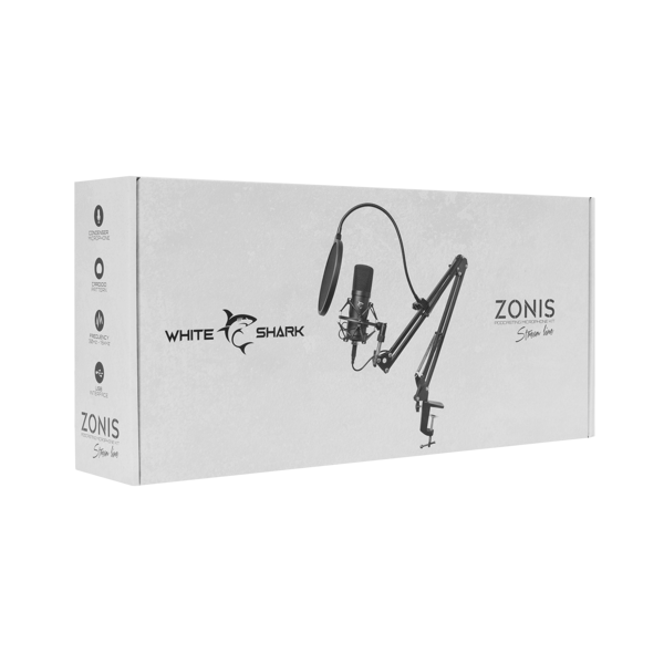 Mikrofon White Shark Zonis DSM-01, crni + stalak - Slika 7