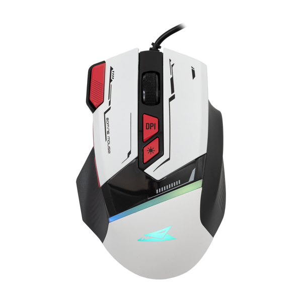 Miš Baracuda BGM-042 Manta, žičani, gaming, 12800DPI, RGB, bijeli - Slika 1