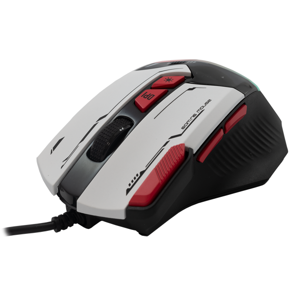 Miš Baracuda BGM-042 Manta, žičani, gaming, 12800DPI, RGB, bijeli - Slika 2