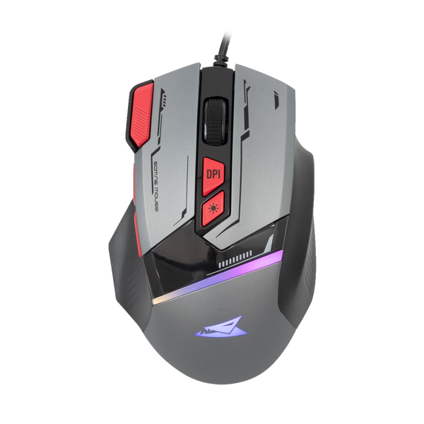 Miš Baracuda BGM-047 Manta, žičani, gaming, 12800DPI, RGB, sivi - Slika 1