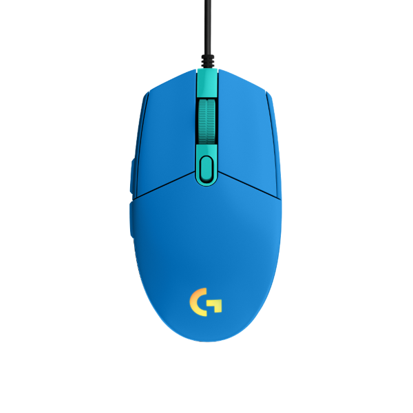 Miš Logitech G102 Lightsync, žičani, gaming, 8000DPI, RGB, plavi - Slika 1