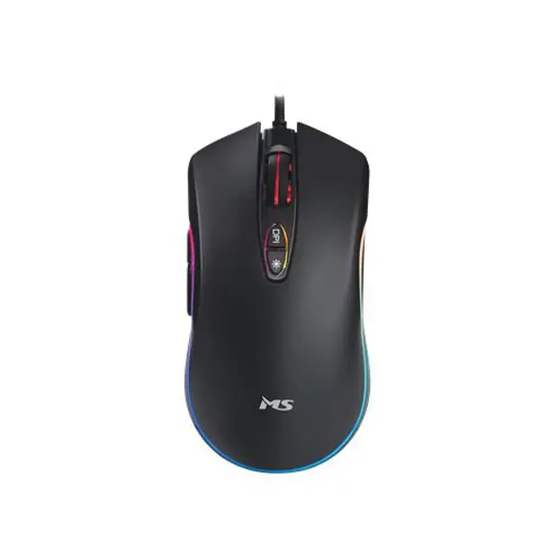 Miš MS Nemesis C365, žičani, gaming, 6400DPI, RGB, crni - Slika 1