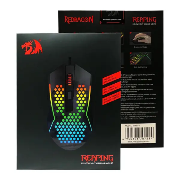 Miš Redragon M987 Reaping, žičani, gaming, 12000DPI, RGB, crni - Slika 3