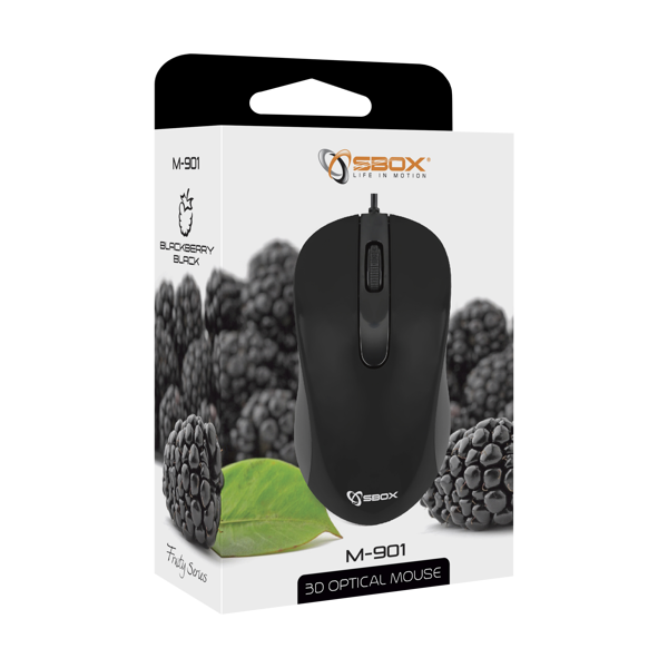 Miš SBOX M-901, žičani, crni - Slika 6
