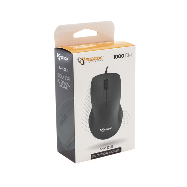 Miš SBOX M-958, žičani, crni - Slika 8