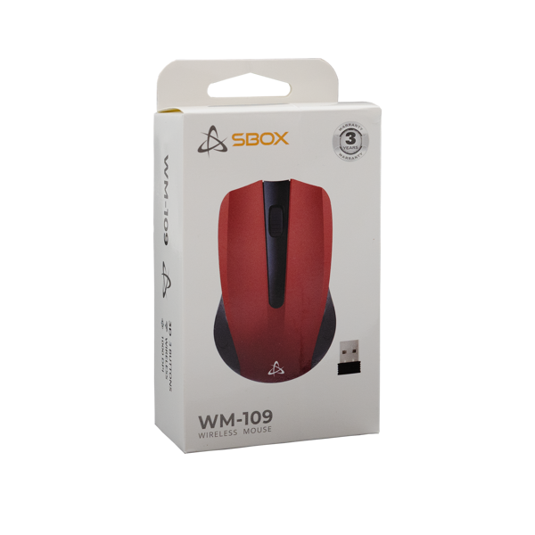 Miš SBOX WM-109, bežični, crveni - Slika 6