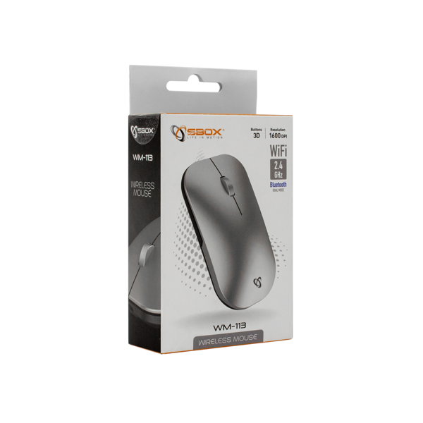 Miš SBOX WM-113, bežični, sivi - Slika 7