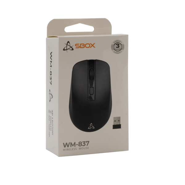 Miš SBOX WM-837, bežični, crni - Slika 6