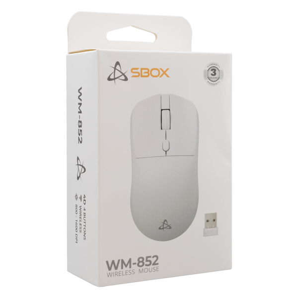 Miš SBOX WM-852, bežični, bijeli - Slika 6