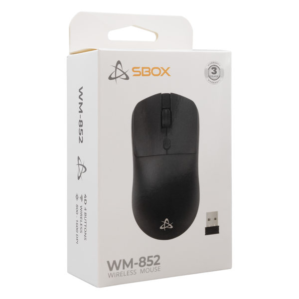 Miš SBOX WM-852, bežični, crni - Slika 6