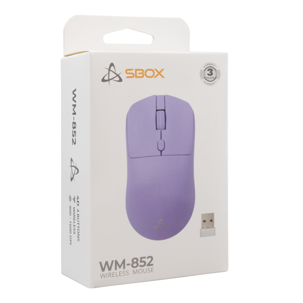 Miš SBOX WM-852, bežični, ljubičasti - Slika 6