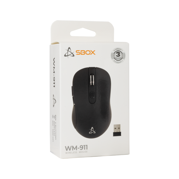 Miš SBOX WM-911, bežični, Crni - Slika 5