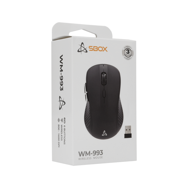 Miš SBOX WM-993, bežični, crni - Slika 6