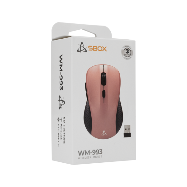 Miš SBOX WM-993, bežični, rozi - Slika 6