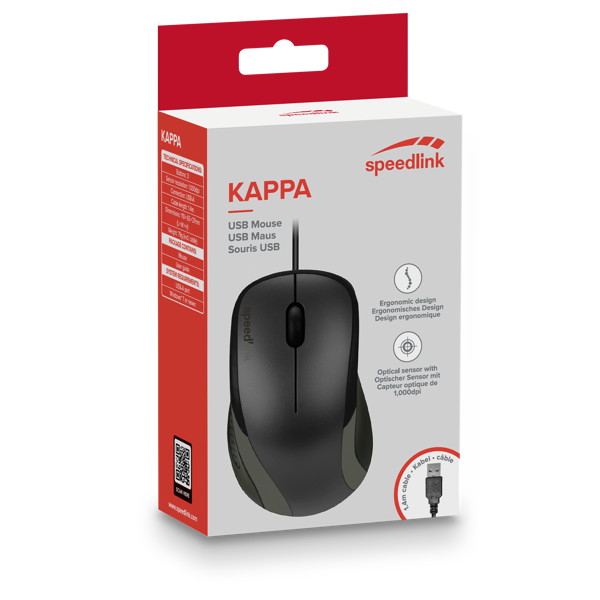 Miš Speedlink Kappa, žičani, crni - Slika 3