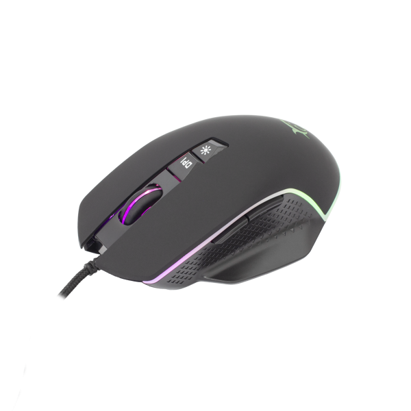 Miš White Shark GM-5009 Gareth, žičani, gaming, 6400DPI, RGB, crni - Slika 3