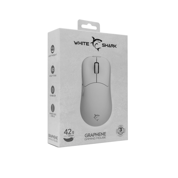 Miš White Shark GM-5014 Graphene, žičani, gaming, 12400DPI, bijeli - Slika 7